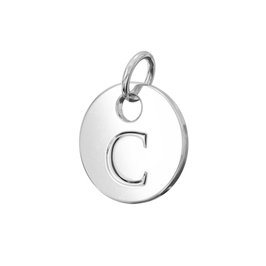 Steel Letter Charm C