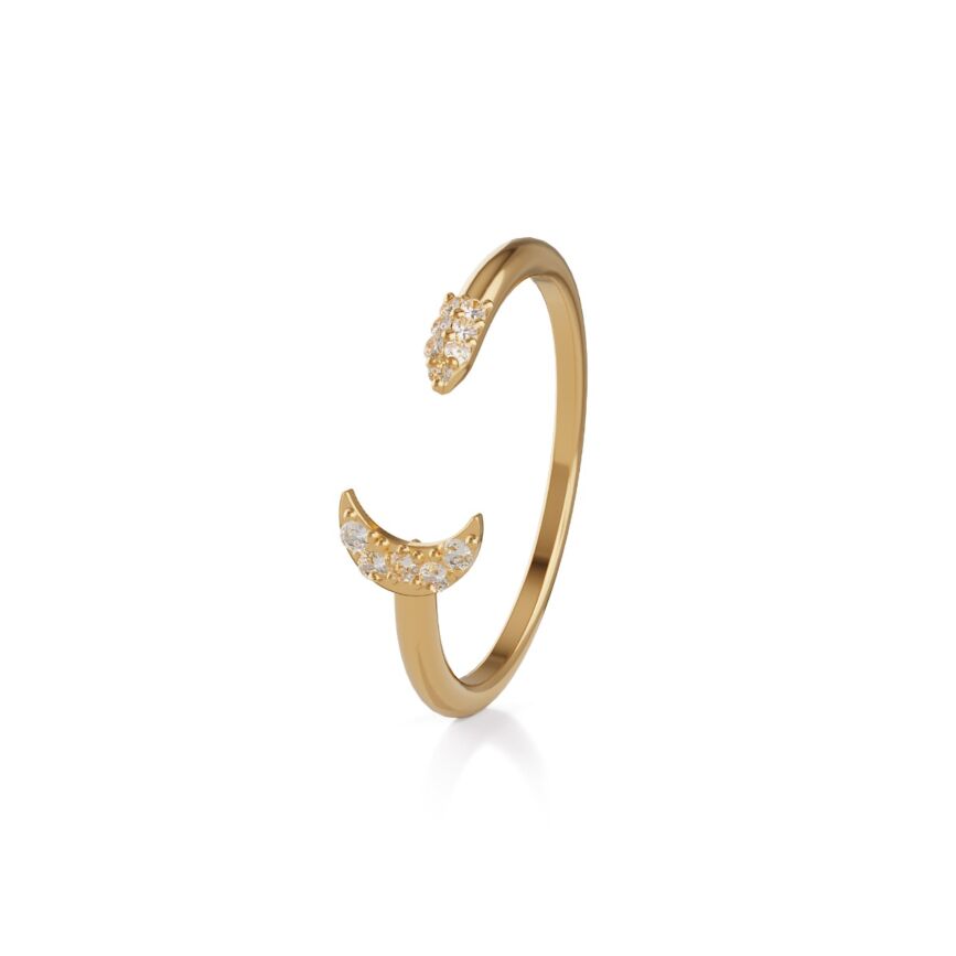 Trilogy Moon ring