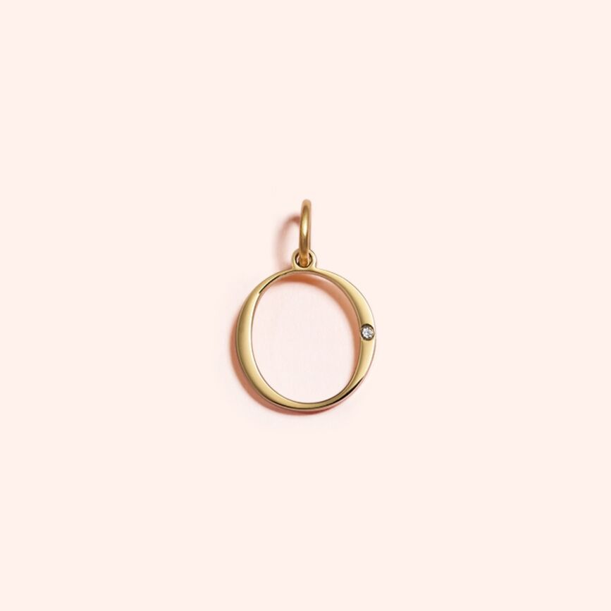 Studded Letter Charm-O