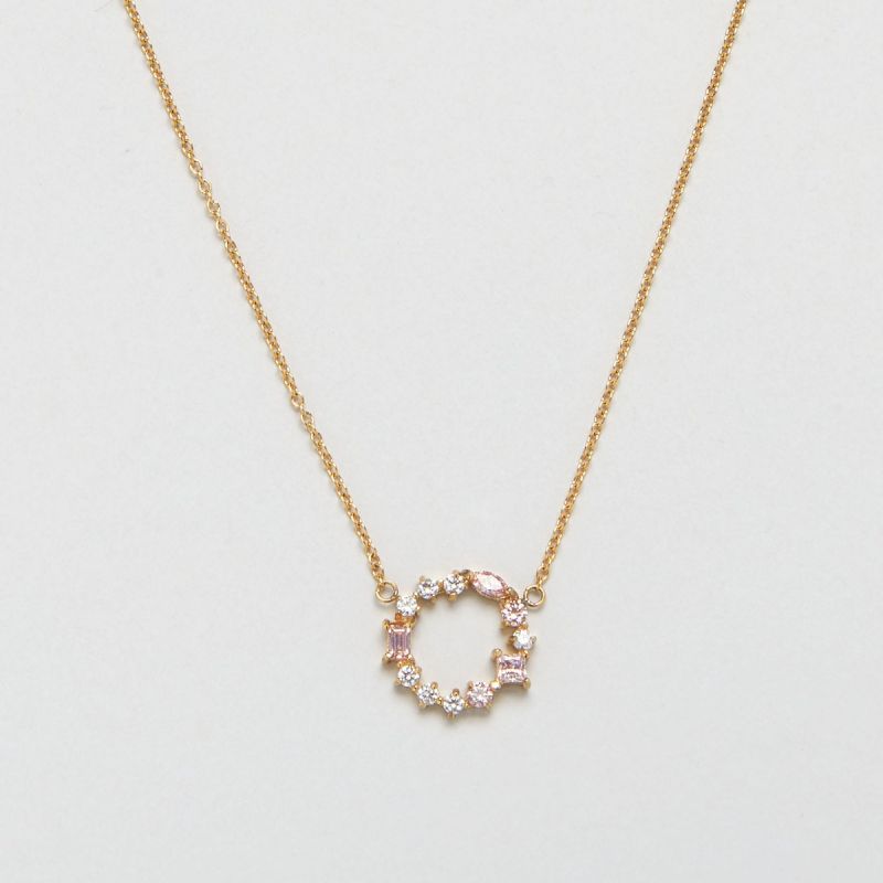 Blush Morganite Cluster necklace