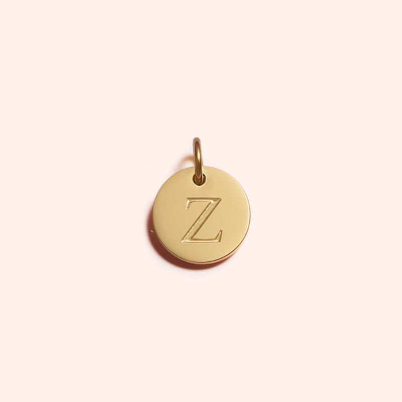 Gold Letter Charm Z