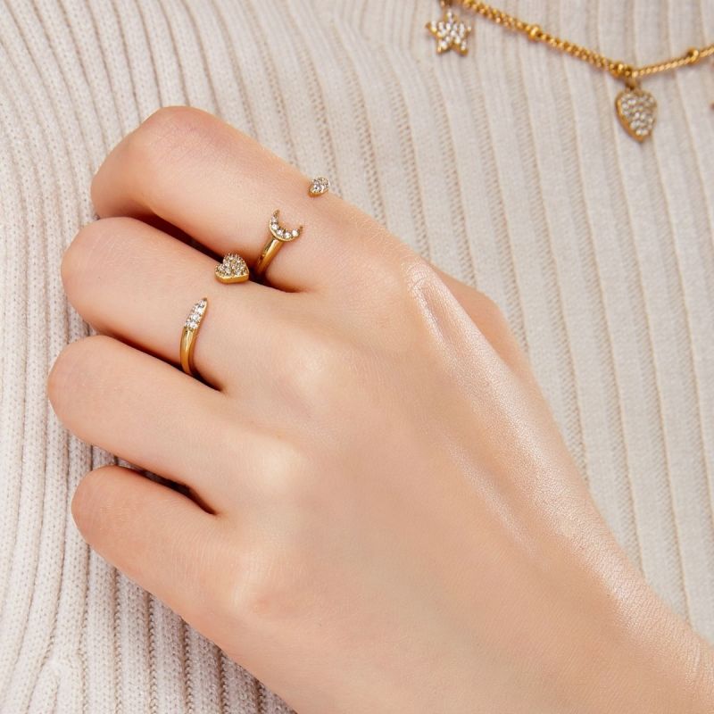 Trilogy Moon ring